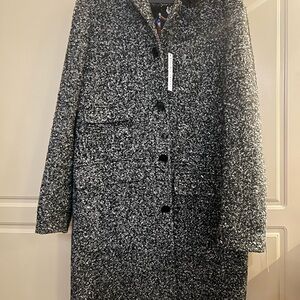 Paisley & Gray Black and White Trench Coat